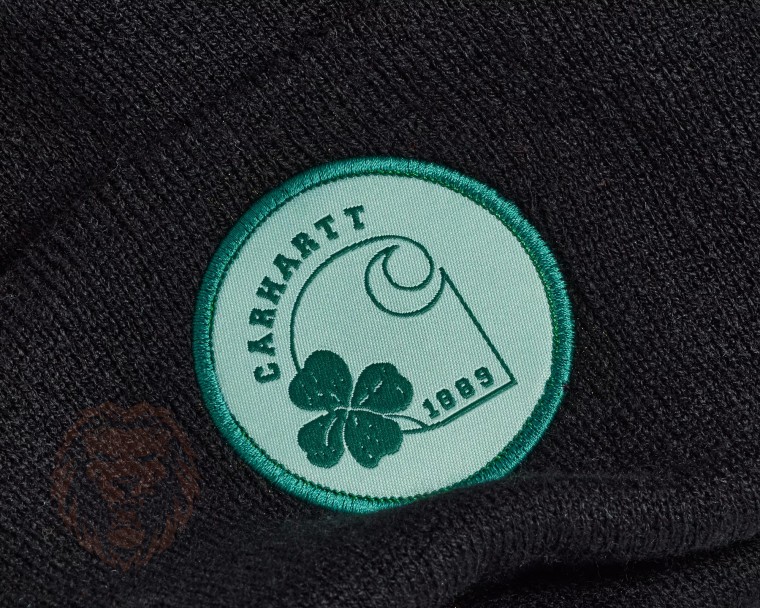 Шапка Carhartt knit shamrock patch hat 105690-001